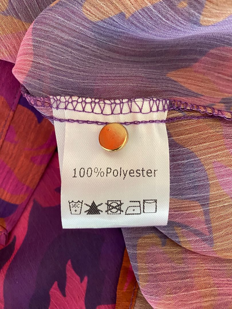 BNWT Purple & Pink print Vine apparel Shirt/Blouse, 16