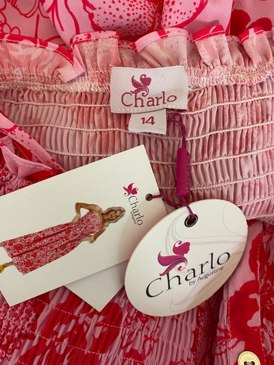 BNWT Multi Pink print Charlo Dress, 14
