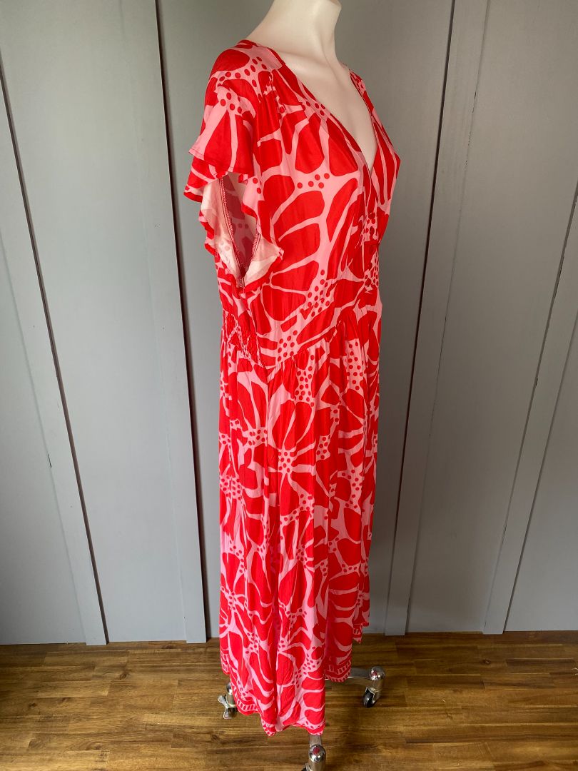 BNWT Red & Pink Vine apparel Dress, XL