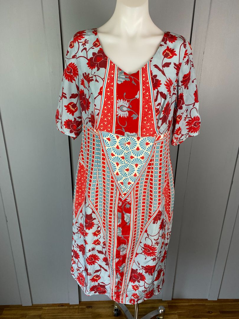 BNWT Blue & Red print Smith & Boston Dress, 10