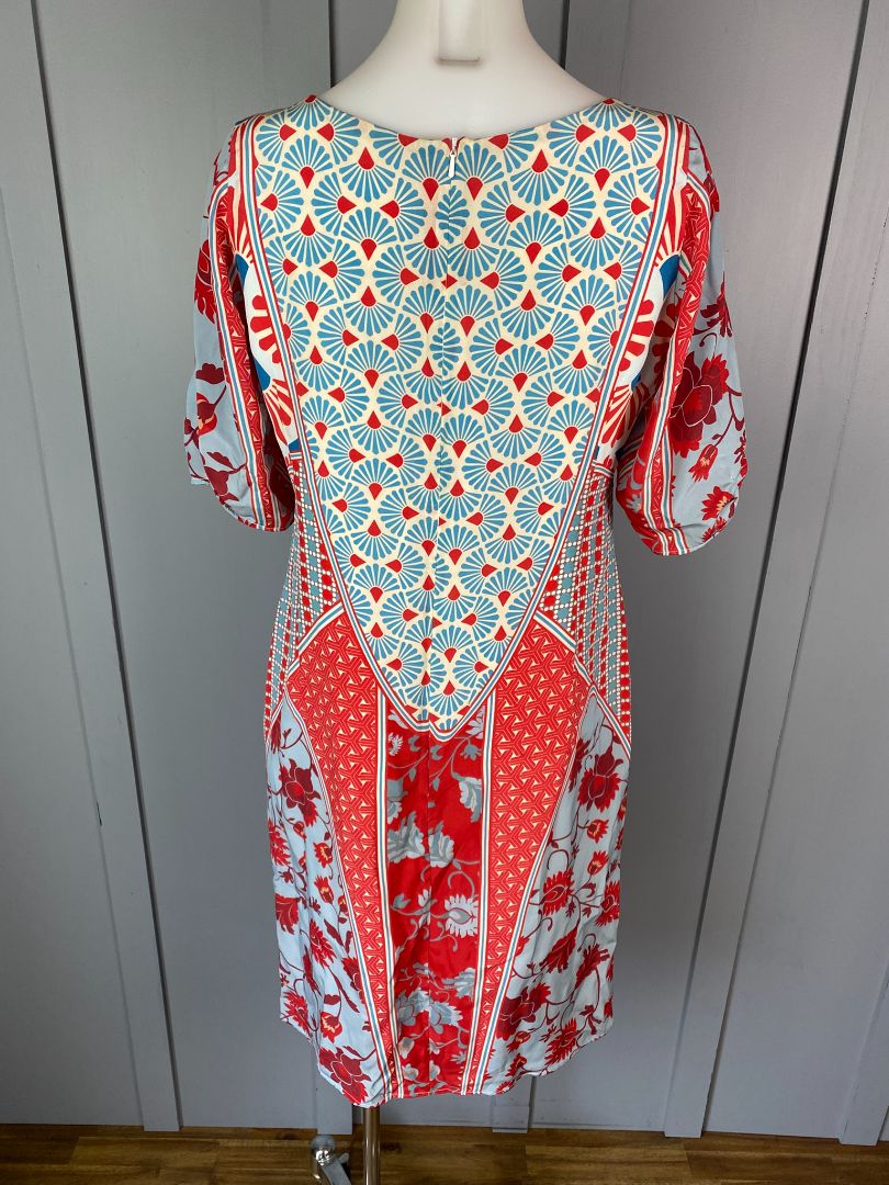 BNWT Blue & Red print Smith & Boston Dress, 10