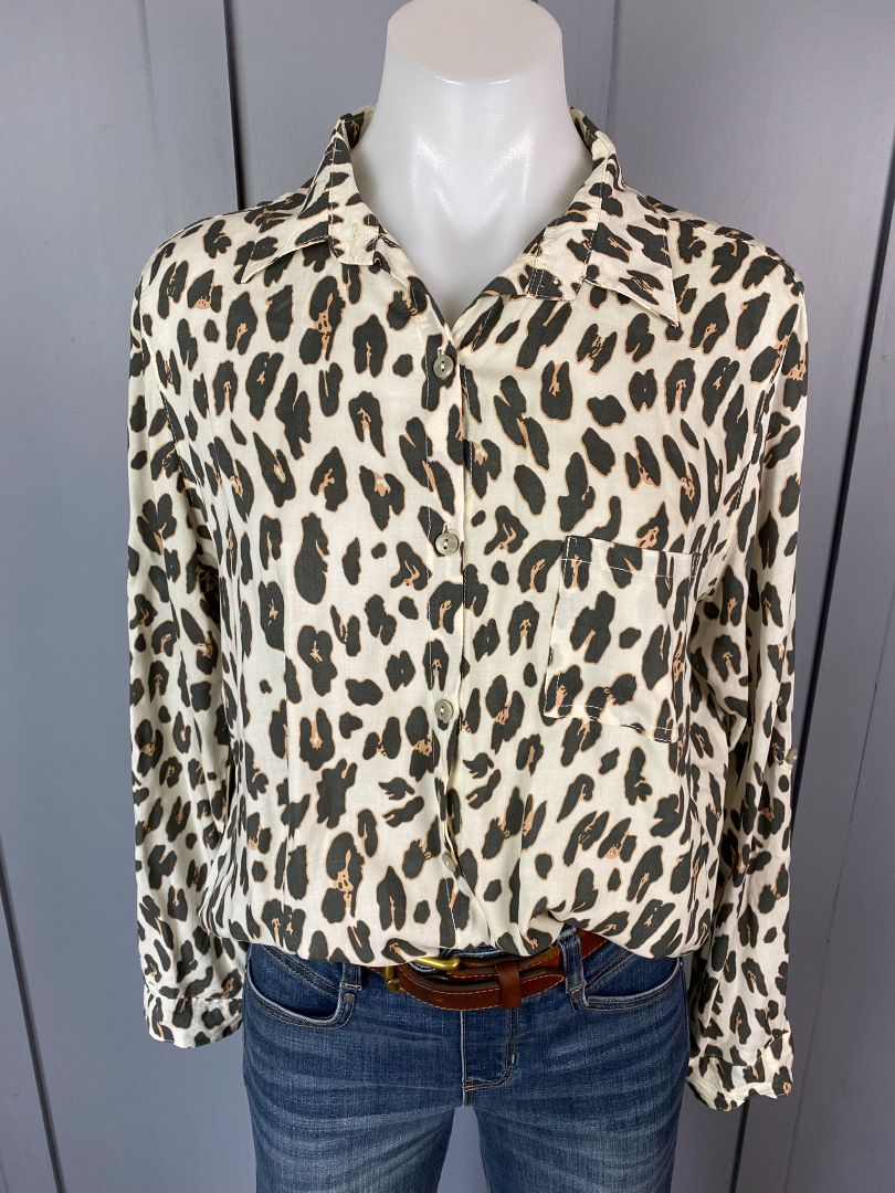 Animal print Katerina Shirt, S/M
