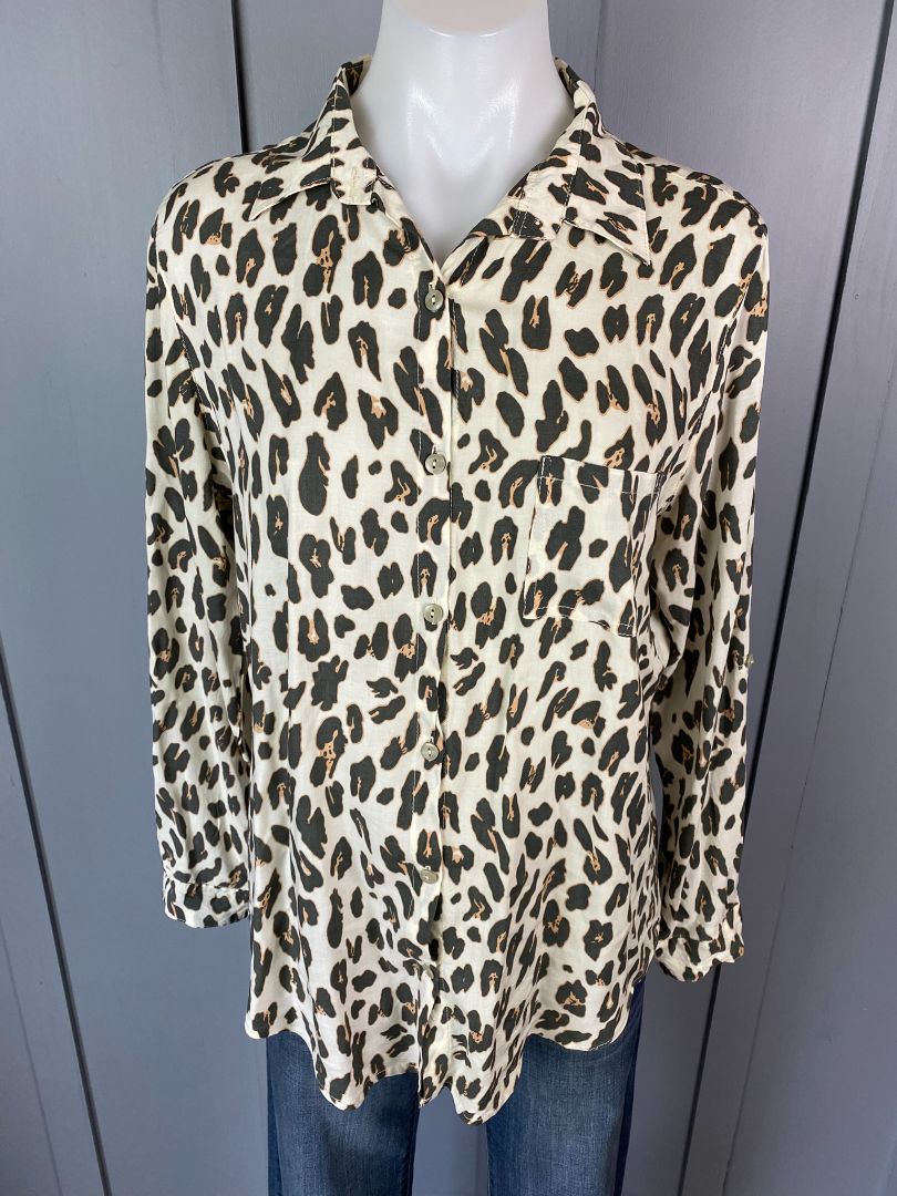 Animal print Katerina Shirt, S/M