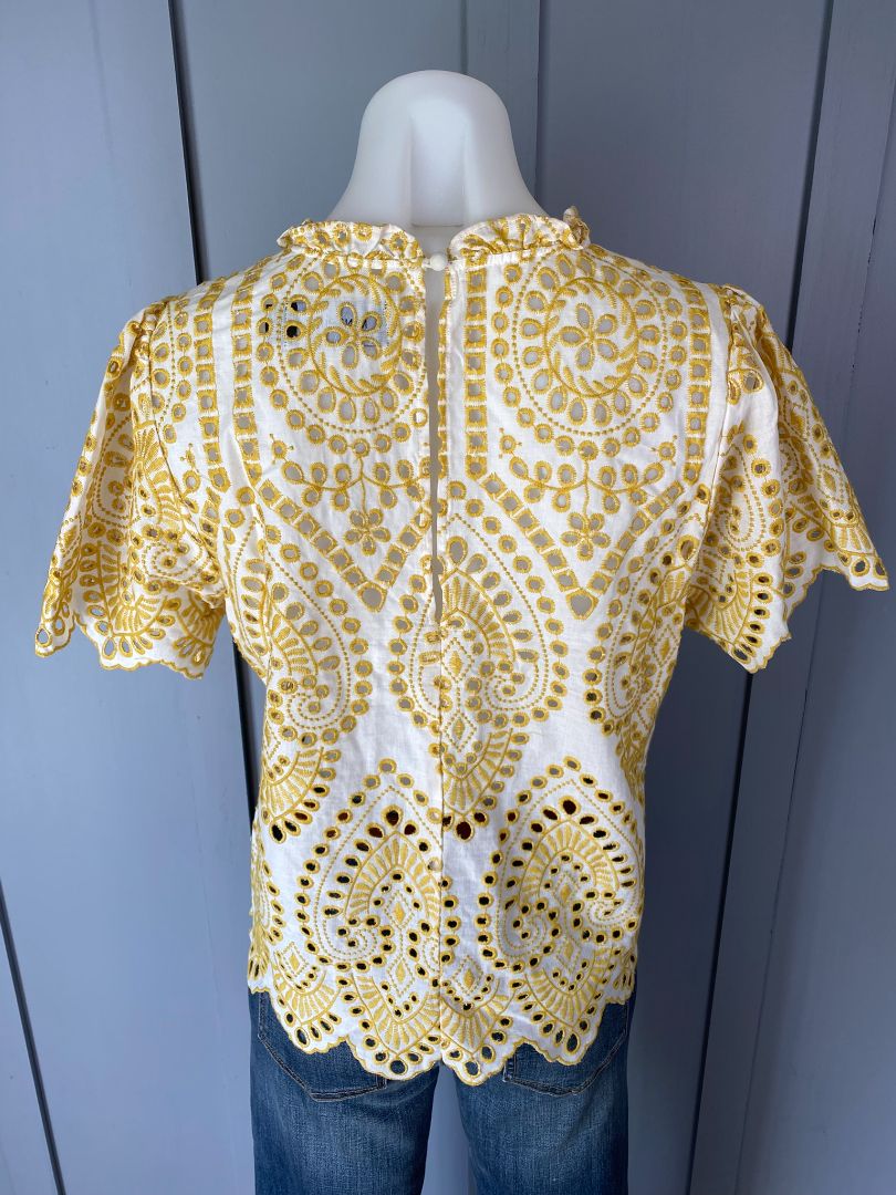 Yellow print Minkpink Top, M