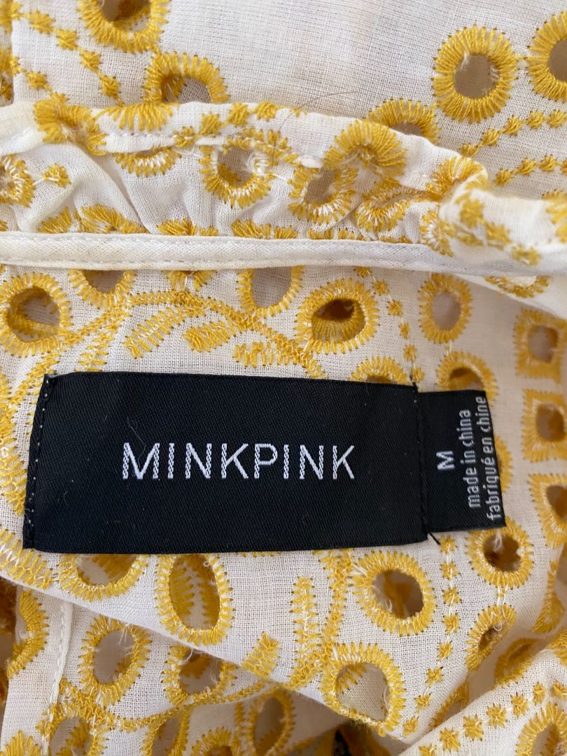 Yellow print Minkpink Top, M