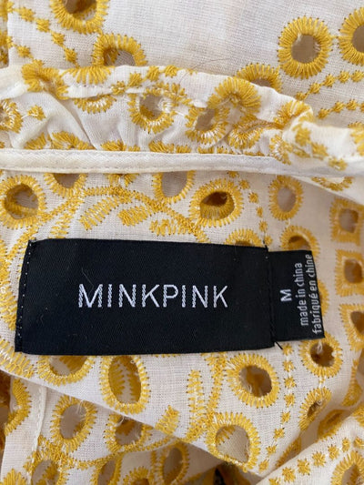 Yellow print Minkpink Top, M