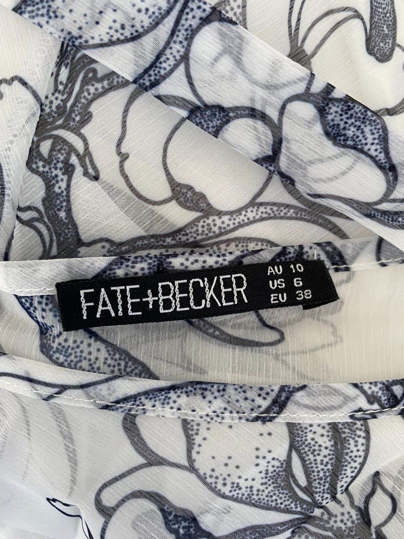 White & Blue Fate + Becker Dress, 10