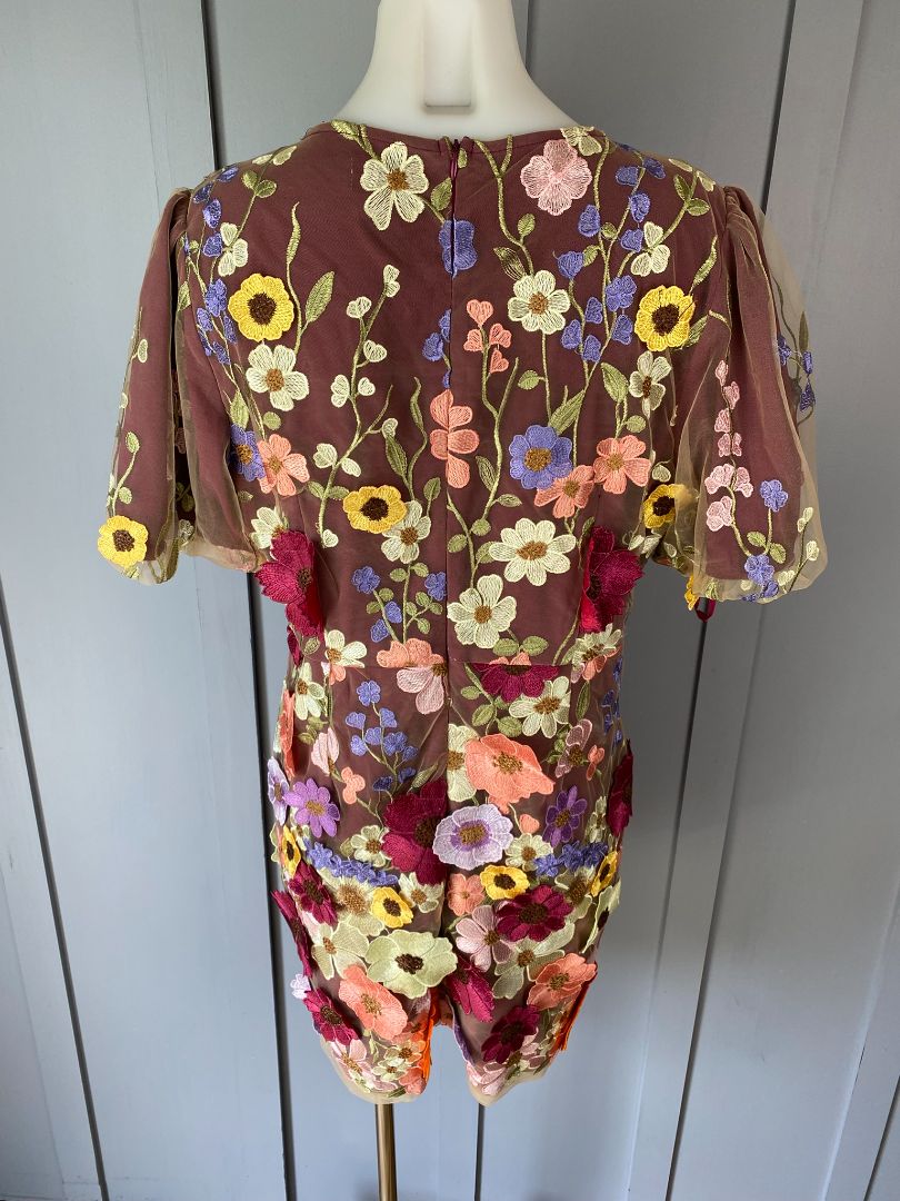 Multi floral Pink Diamond Dress, 14