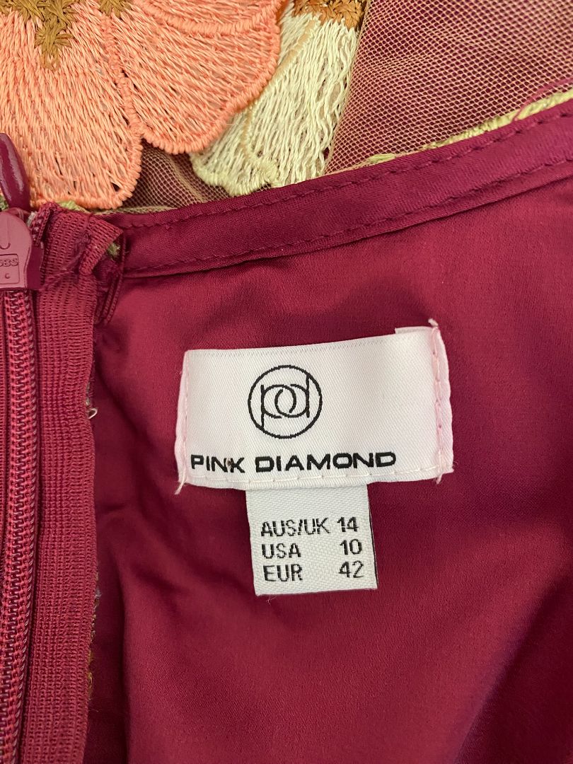 Multi floral Pink Diamond Dress, 14