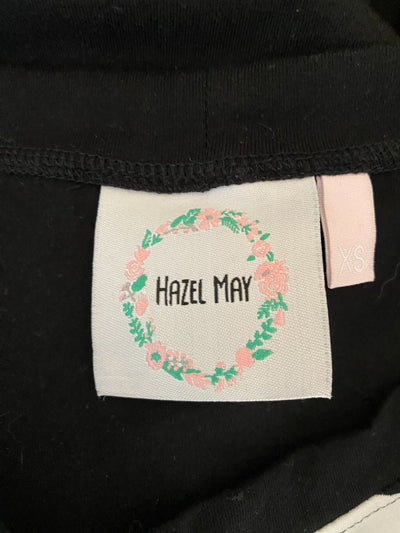 Black & White stripe & Floral Hazel May Top, XS