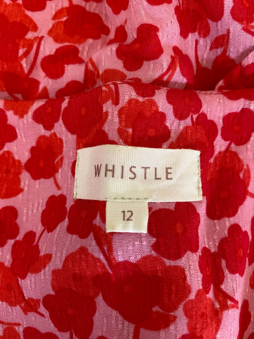 Red & Pink print Whistle Top, 12