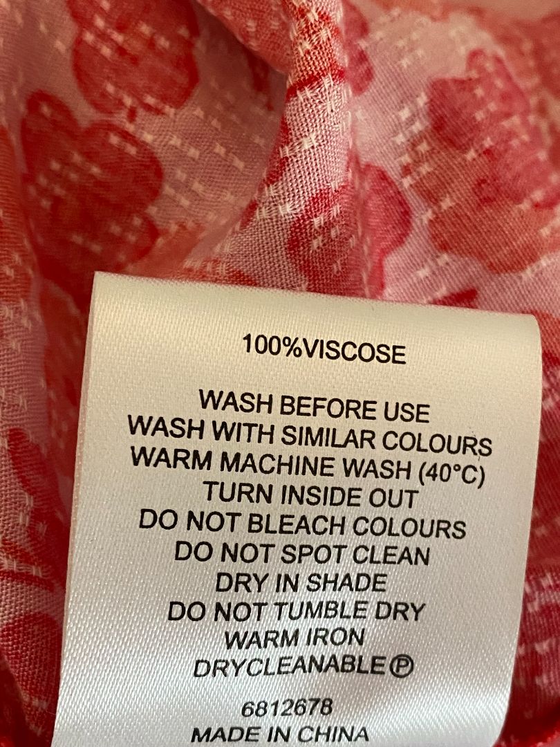 Red & Pink print Whistle Top, 12