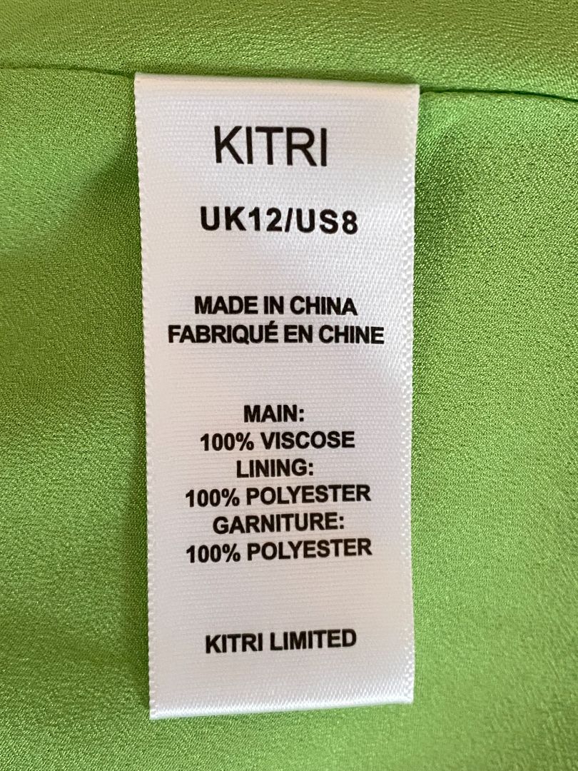 BNWT Green Vine print KITRI Dress, 12