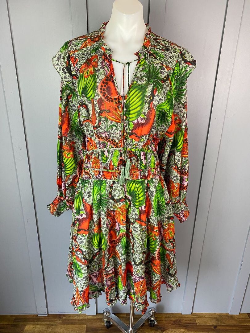 Multi print Coop Dress, M