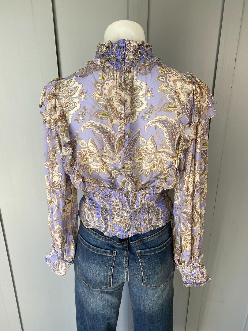 Lavender print Zimmerman Tops, 8