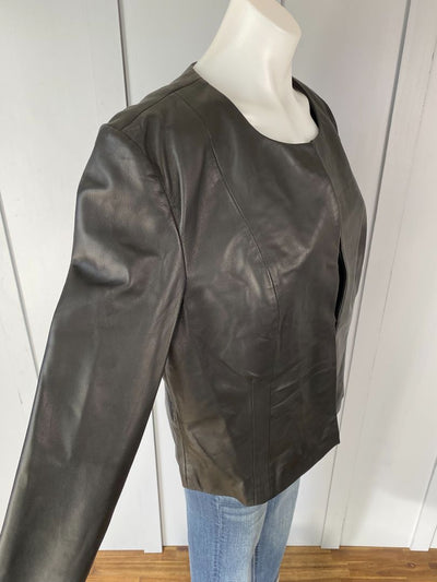 BNWT Black Sabena Leather Jacket, 14