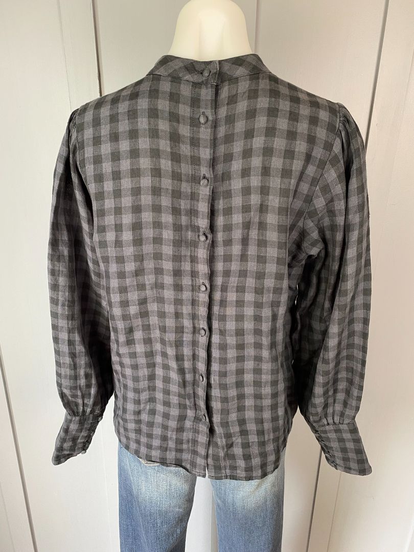 Black & Beige stripe Decjuba Dress, S