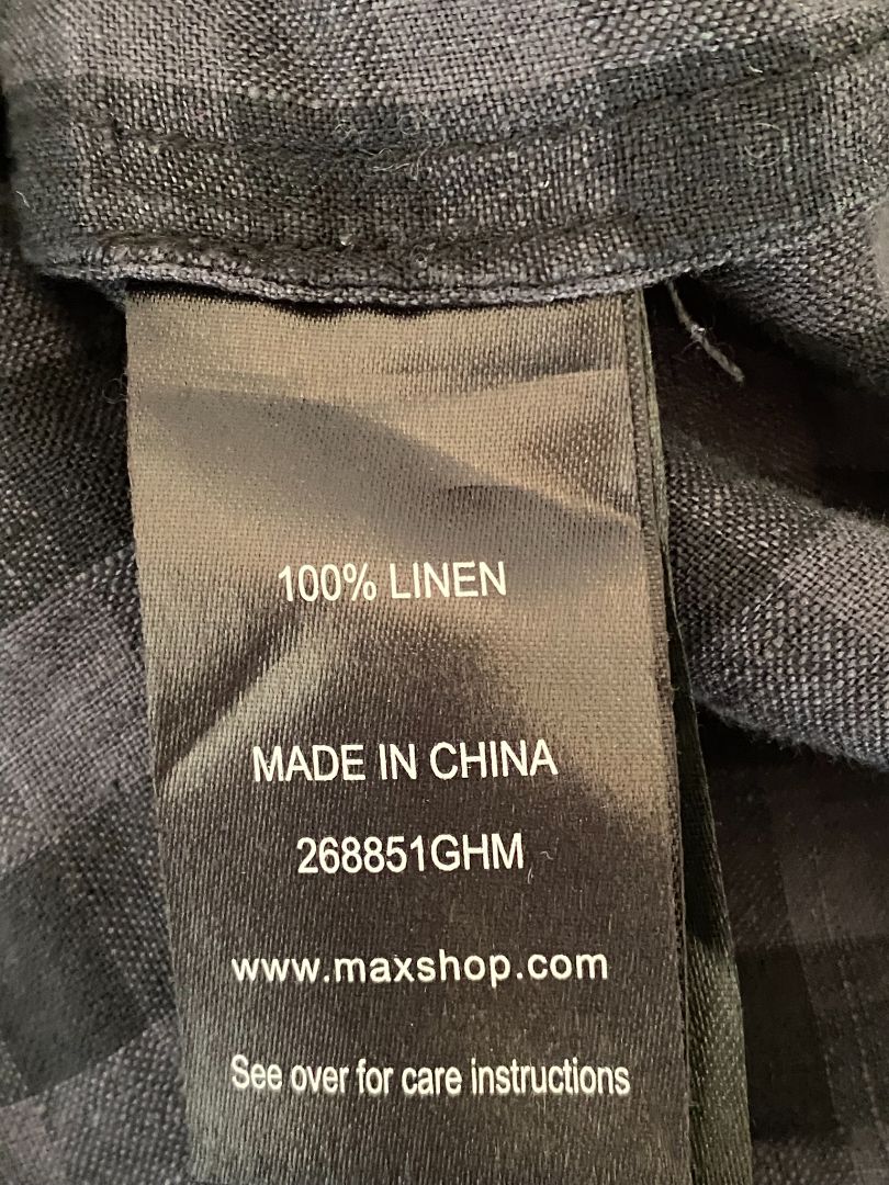 Black & Beige stripe Decjuba Dress, S