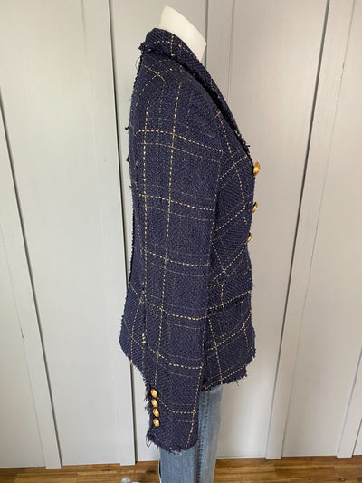 BNWT Navy check Madison the label Blazer, M