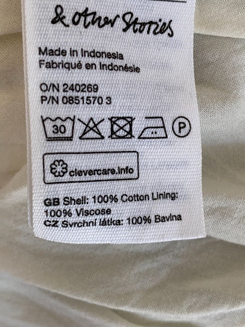 Blue & Cream small floral & Other Stories Dress, S