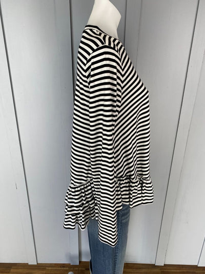 Black & White stripe Clarity by Threadz Top, XS