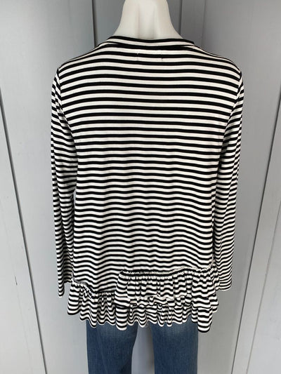 Black & White stripe Clarity by Threadz Top, XS