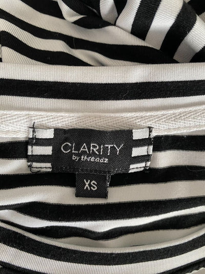 Black & White stripe Clarity by Threadz Top, XS