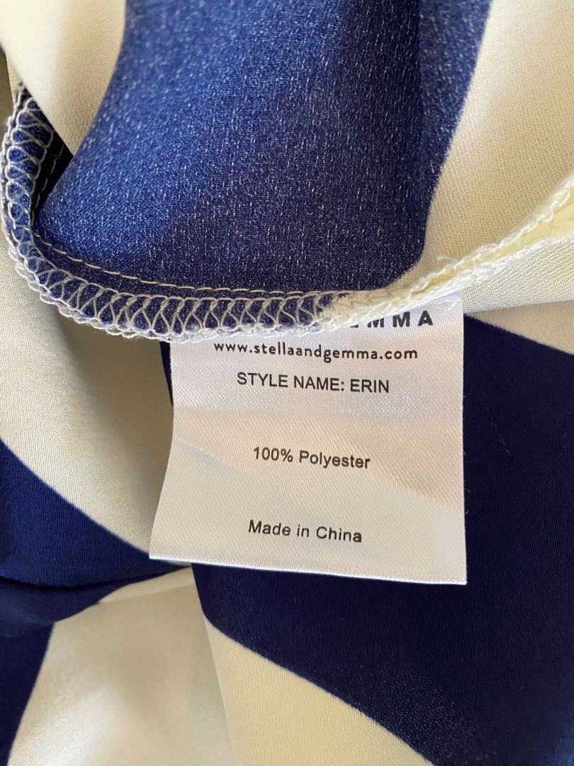 Navy & Pearl White stripe Stella + Gemma Skirt, 10