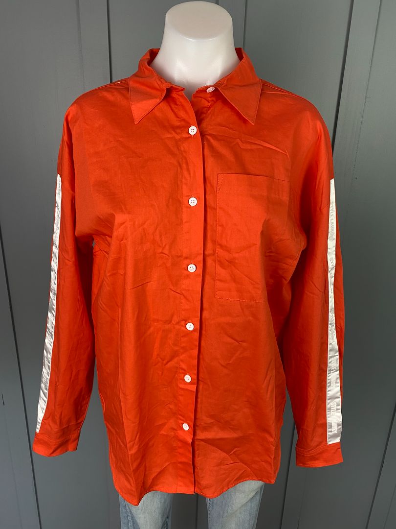 Orange Style Laundry Shirt, XS