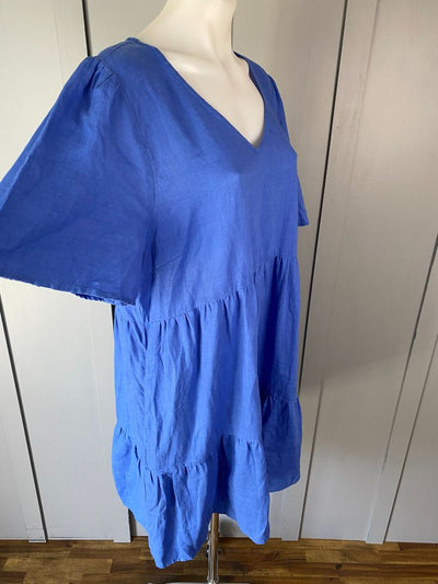 Blue Seeking Lola Linen Dress, 16