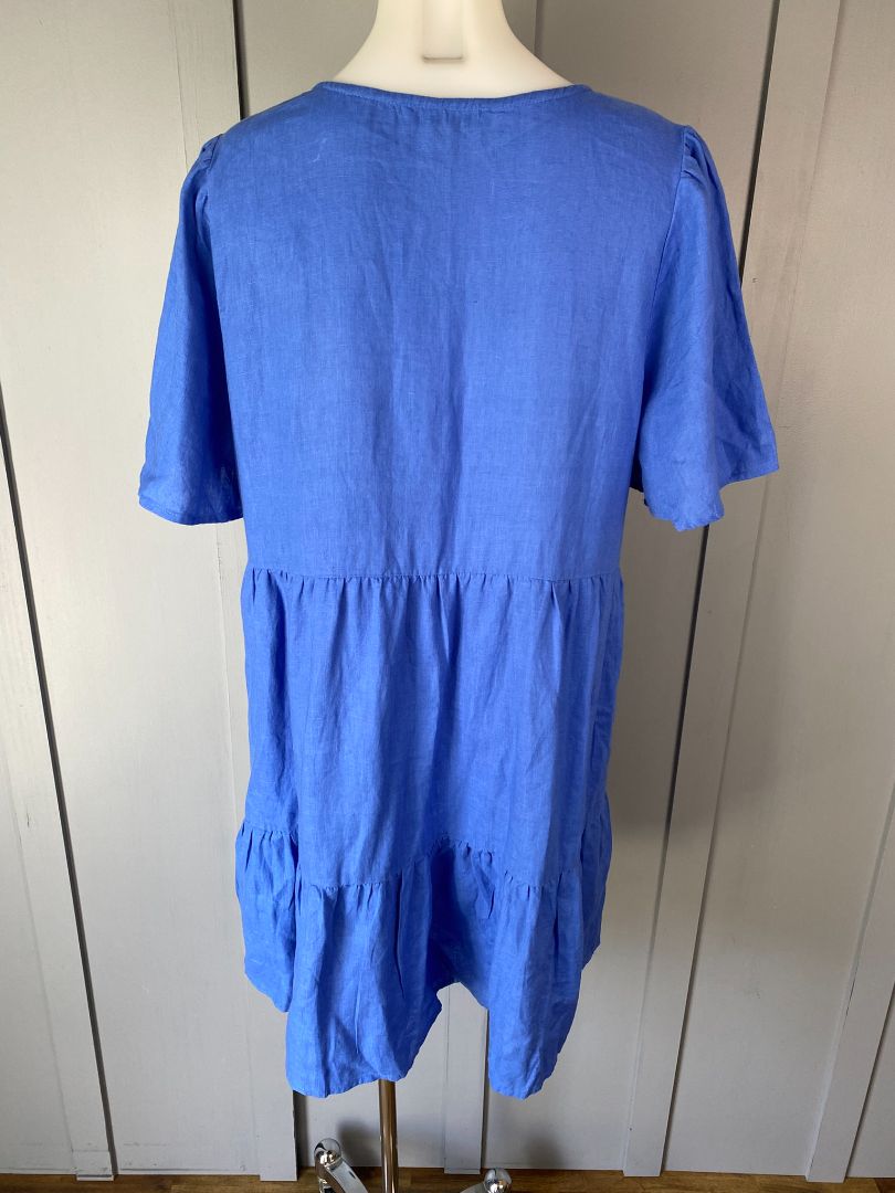 Blue Seeking Lola Linen Dress, 16