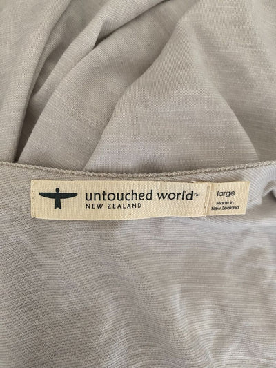 Light Grey Untouched World Long Merino Cardie, L
