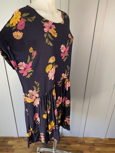 Navy & floral print Elm Dress, 14