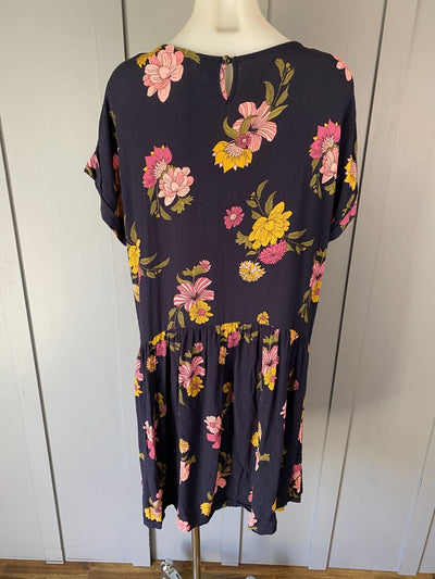 Navy & floral print Elm Dress, 14