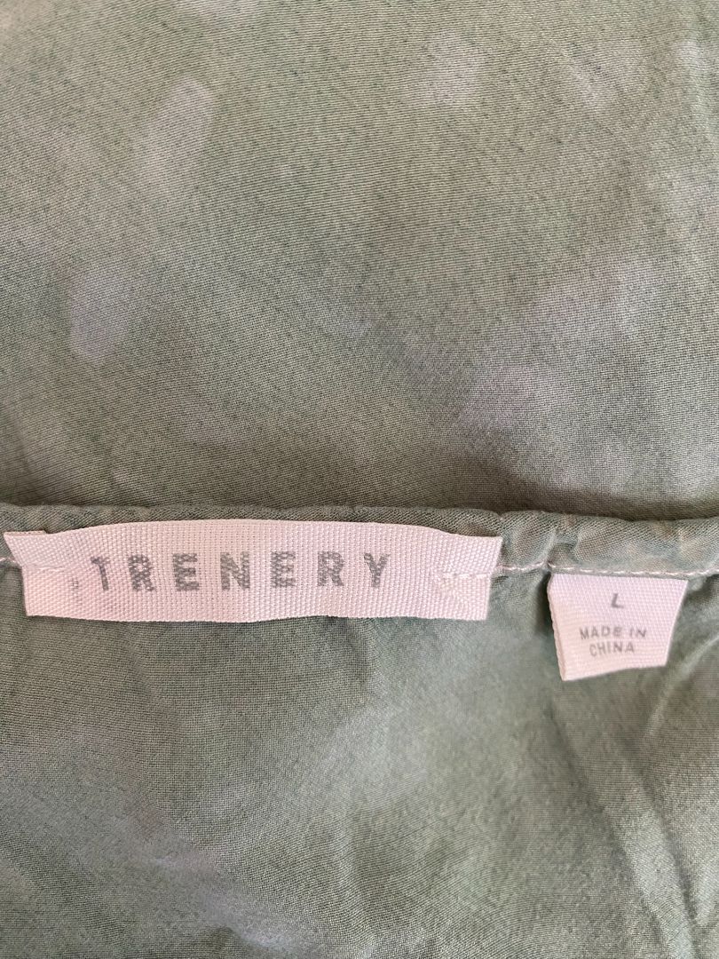Green Mottle Trenery Top, L