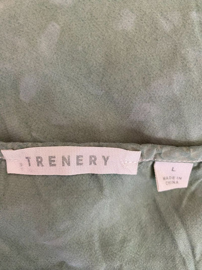 Green Mottle Trenery Top, L