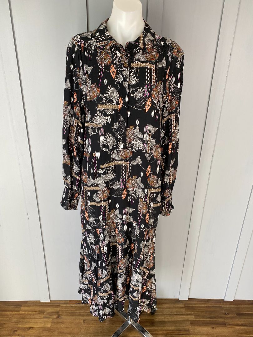 Black & Multi print Verge Dress, L
