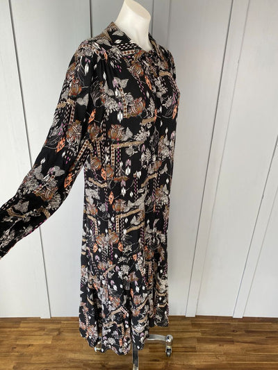 Black & Multi print Verge Dress, L