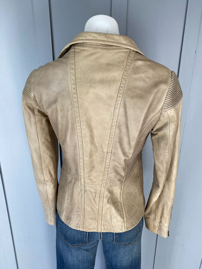 Beige Ted Baker Leather Jacket, S