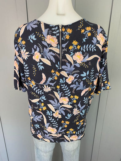 Navy Floral Vassalli Tops, 14