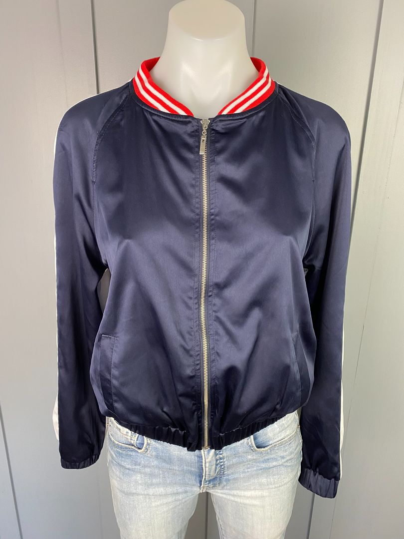 Navy, white & red Tuesday Bomber jacket, XS