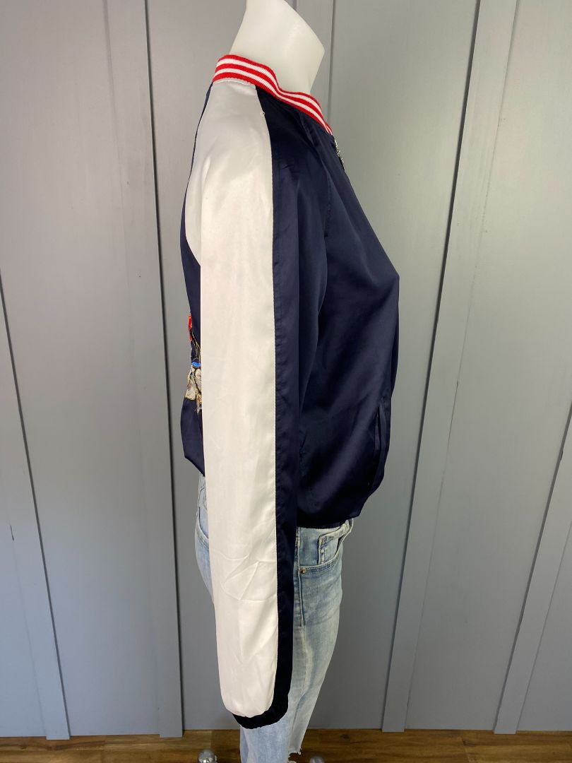 Navy, white & red Tuesday Bomber jacket, XS