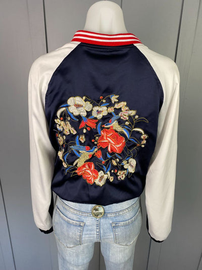 Navy, white & red Tuesday Bomber jacket, XS