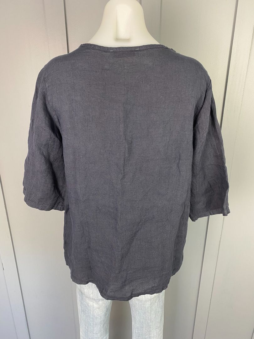 BNWT Navy Lejardin du lin Tops, L