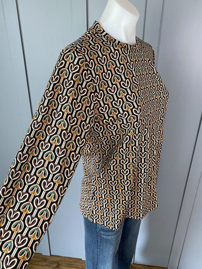 BNWT Browns print Lemon Tree Tops, S