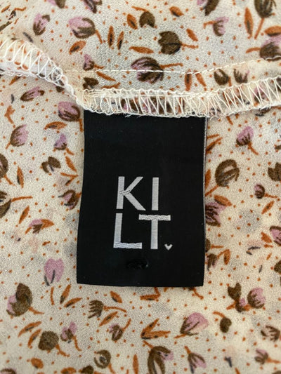 Beige & Multi floral Kilt Dress, 8