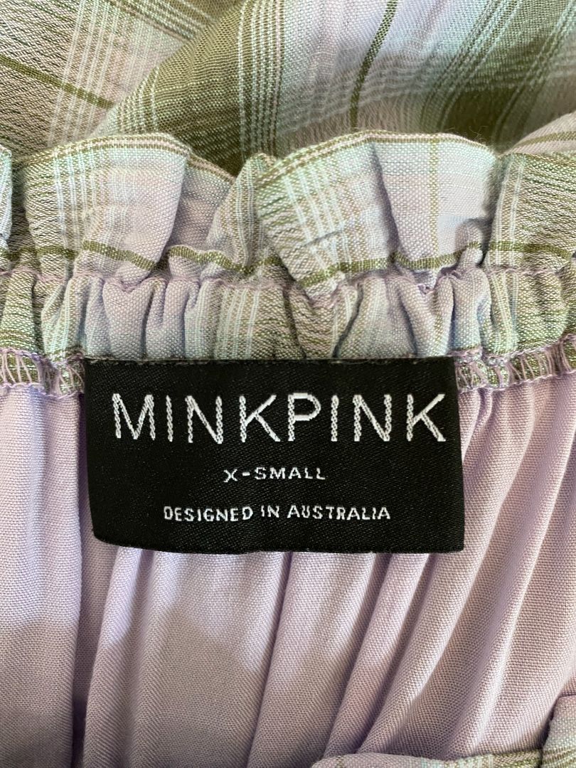 Multi Check Minkpink Dress, XS