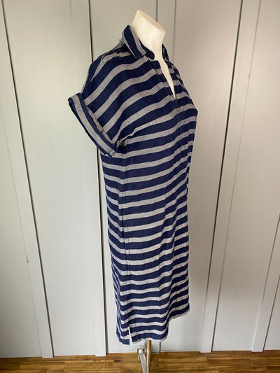 Navy & Grey stripe Trenery Dress, 4