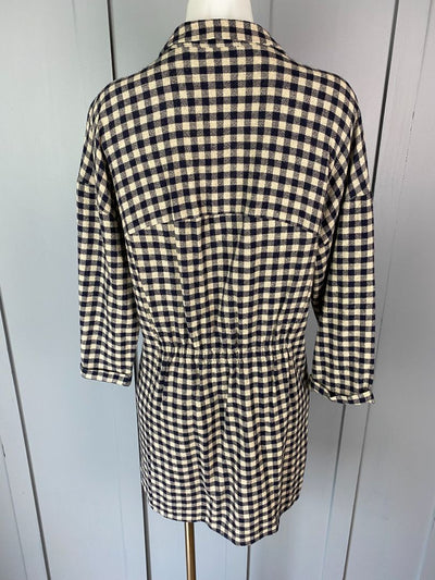 Navy check Zara Basic Dress/Tunic, S