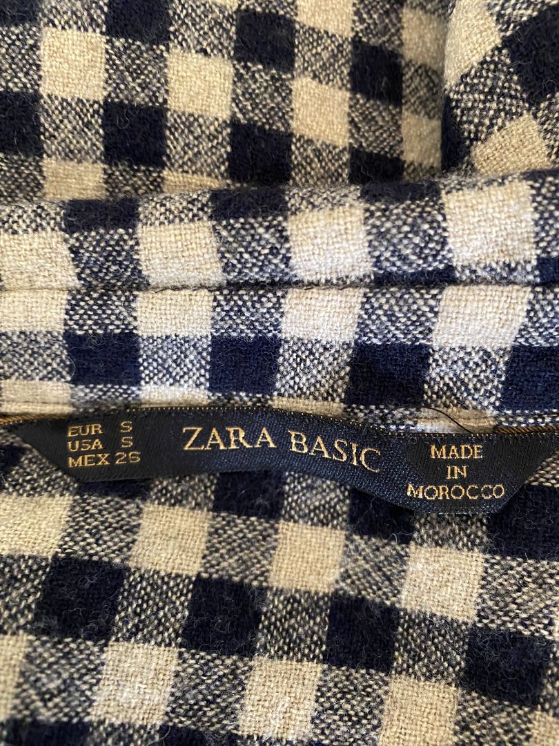 Navy check Zara Basic Dress/Tunic, S